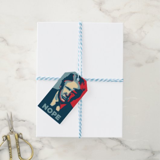 Trump Nope Gift Label Cadeaulabel (Met Touw)