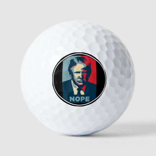 Trump Nope Golf Ball Golfballen (Voorkant)