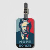 Trump Nope No Way Bagagelabel (Voorkant (verticaal))