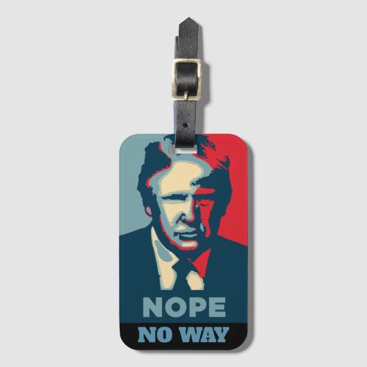 Trump Nope No Way Bagagelabel (Voorkant (verticaal))