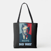 Trump Nope No Way Canvas tas (Achterkant)