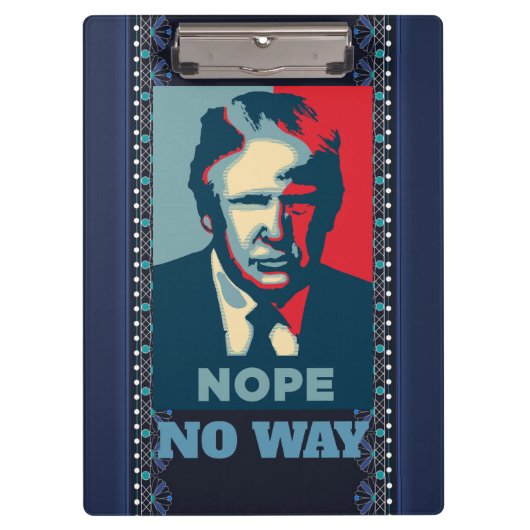 Trump Nope No Way Klembord (Voorkant)