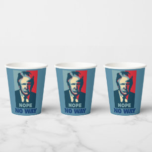 Trump Nope No Way Paper Cup Papieren Bekers