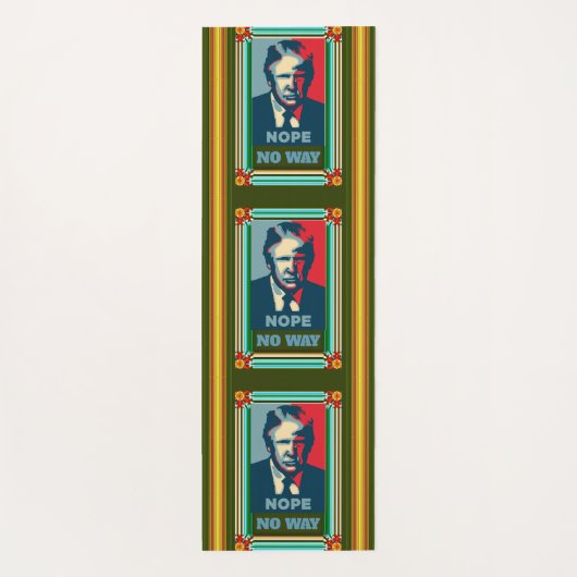 Trump Nope No Way Yoga Mat (Achterkant)
