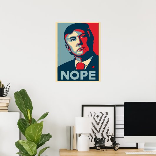 Trump - Nope Poster (Thuiskantoor)