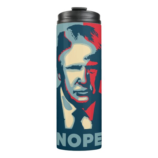 Trump Nope Thermische Tumbler Thermosbeker (Voorkant)
