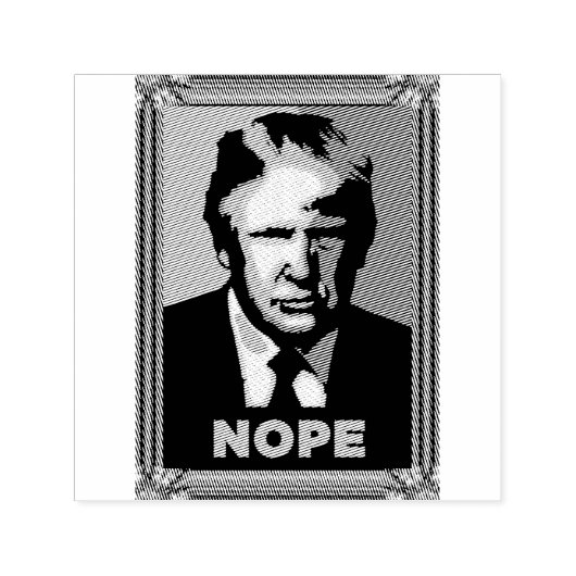Trump Nope Zelfinkt Rubber Stamp Zelfinktende Stempel (Design)