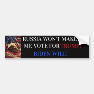 TRUMP NOT BIDEN 2020 BUMPERSTICKER