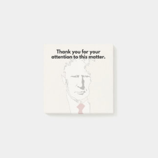 Trump-notities, bedankt voor uw aandacht voor dit post-it® notes