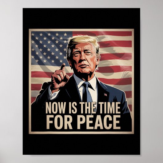 Trump, nu is het tijd voor vrede poster (Voorkant)