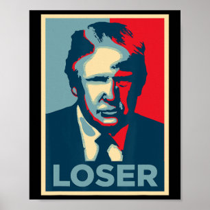 Trump Obama Hoop Poster Loser