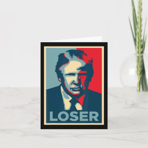 Trump Obama Hoop Poster Loser Kaart