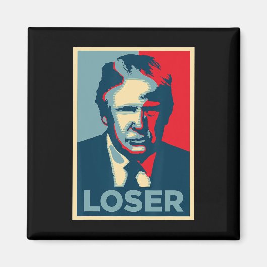 Trump Obama Hoop Poster Loser Magneet (Voorkant)