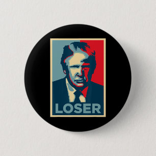 Trump Obama Hoop Poster Loser Ronde Button 5,7 Cm
