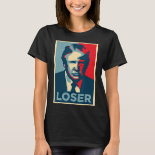 Trump Obama Hoop Poster Loser T-shirt