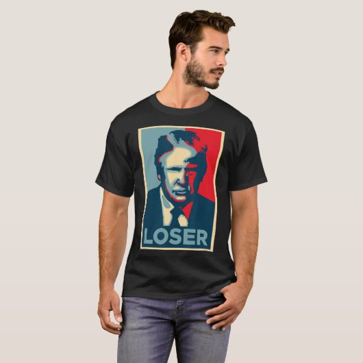 Trump Obama Hoop Poster Loser T-shirt (Voorkant volledig)