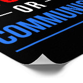 Trump Of Communisme Grappige Verkiezing 2025 Poster (Hoek)