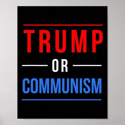 Trump Of Communisme Grappige Verkiezing 2025 Poster (Voorkant)