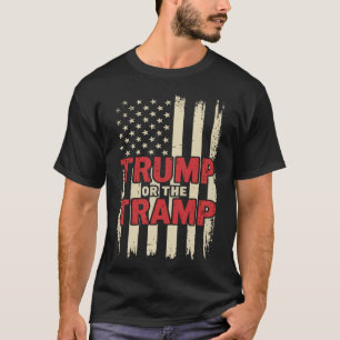 Trump of de Tramp Patriot USA Flaf Trump Vance 47 T-shirt