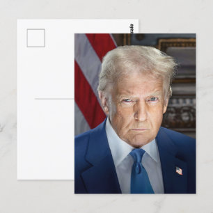 Trump Officieel President Portret Foto 2025 Briefkaart