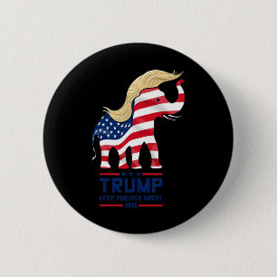 Trump Olifant Republikein Keep America Great Elect Ronde Button 5,7 Cm