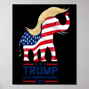 Trump Olifant Republikeins Houd Amerika Groot Kies Poster
