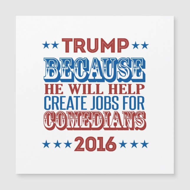 Trump omdat hij creëer banen helpt (Voorkant)