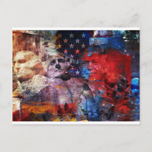 Trump on Mount Rushmore Briefkaart