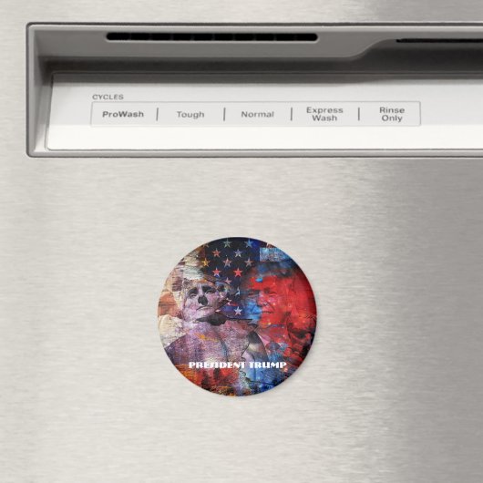 Trump on Mount Rushmore Magneet (Insitu (Vaatwasser))