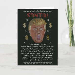 Trump on Santa. Taking Our American Jobs. Feestdagen Kaart