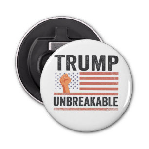 Trump Onbreekbaar President Trump US Flag Button Flesopener