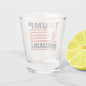 Trump Onbreekbaar President Trump US Flag Shot Glas (Achterkant)