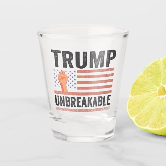 Trump Onbreekbaar President Trump US Flag Shot Glas (Voorkant)