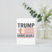 Trump Onbreekbare President Trump Amerikaanse vlag Informatiekaartje (Staand voorkant)