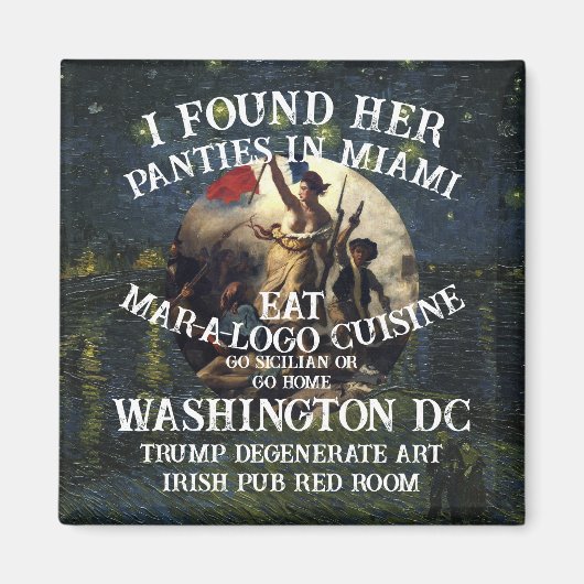 Trump Onderbroek Miami Katholieke Kerk Wit Magneet (Voorkant)