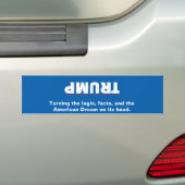 Trump ondersteboven bumpersticker (Op auto)