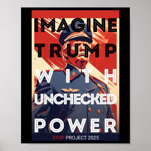 Trump ongecontroleerd poster (Voorkant)