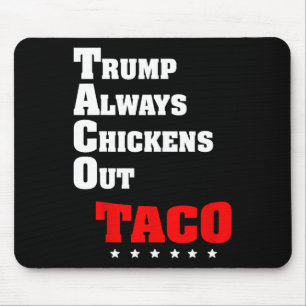 Trump ontwijkt altijd taco handel grappige meme 3 muismat