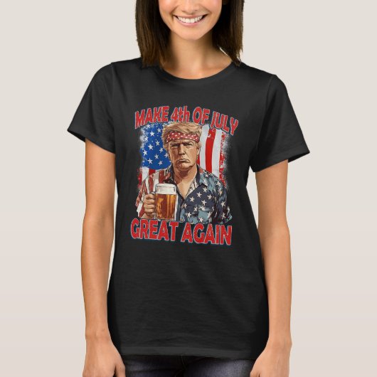 Trump op 4 juli t-shirt (Voorkant)