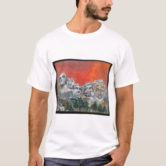 Trump op de berg Rushmore T-shirt (Voorkant)