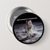 Trump op de maan ronde button 7,6 cm (Voorkant /achterkant)