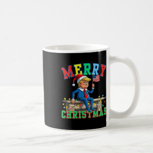 Trump op de plank Grappig Vrolijk Kerst Elf Famili Koffiemok