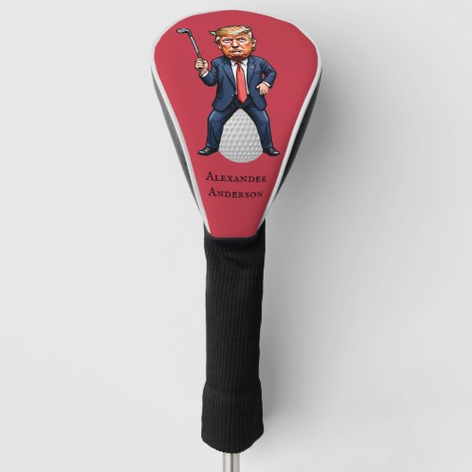 Trump op Golf Ball personaliseren Golfheadcover (Voorkant)