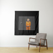 Trump op het kwadraten (57 x 57 inch) wandkleed (In situ)