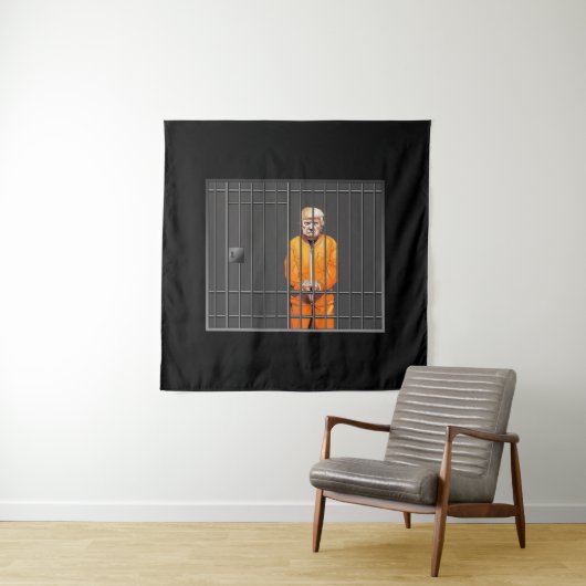 Trump op het kwadraten (57 x 57 inch) wandkleed (In situ)