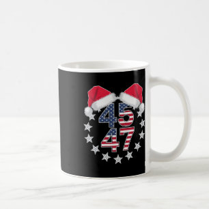 Trump op rug 45 47 President USA Santa Hat Christ Koffiemok