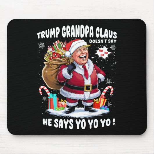Trump Opa Claus Yo Yo Yo Yo Kerstmis Muismat (Voorkant)
