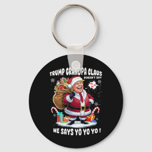 Trump Opa Claus Yo Yo Yo Yo Kerstmis Sleutelhanger
