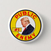 Trump: Openbare vijand #1 Ronde Button 5,7 Cm (Voorkant)