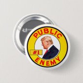Trump: Openbare vijand #1 Ronde Button 5,7 Cm (Voorkant /achterkant)